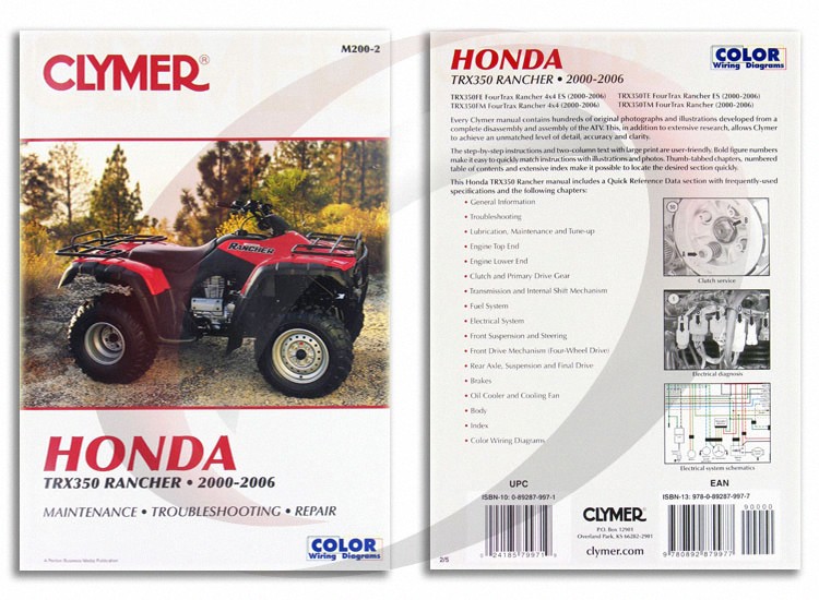 2018 Honda Trx350fm Service Manual